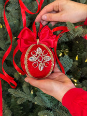 Christmas Bauble Ornament - Red  - One Piece