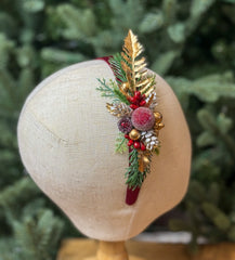 Christmas  Burgundy headband
