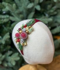 Christmas  Burgundy headband