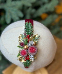 Christmas  Burgundy headband