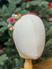 Christmas  Burgundy headband