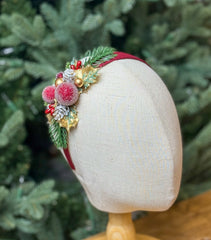 Christmas  Burgundy headband