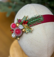 Christmas  Burgundy headband