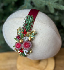 Christmas  Burgundy headband