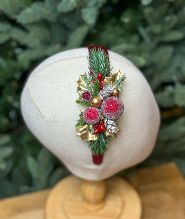 Christmas  Burgundy headband