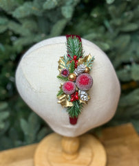 Christmas  Burgundy headband