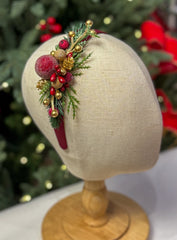Christmas  Burgundy headband