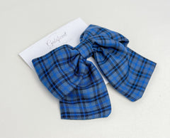 Large hair bow “Blue”