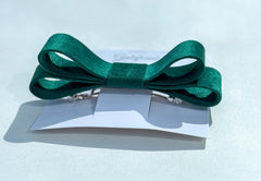Barrette hair clip - Green velvet