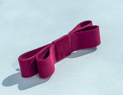 Barrette hair clip - Burgundy velvet