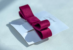 Barrette hair clip - Burgundy velvet