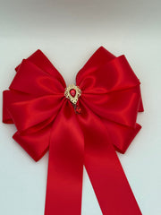Elegant Christmas Tree Topper - Red