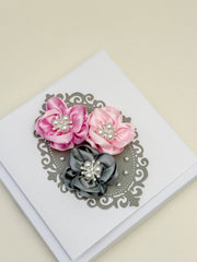 Handmade  Floral Birthday Card