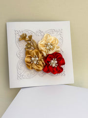 Handmade  Floral Birthday Card