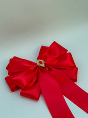 Elegant Christmas Tree Topper - Red