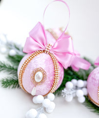 Christmas Bauble Ornament - Pink - One Piece