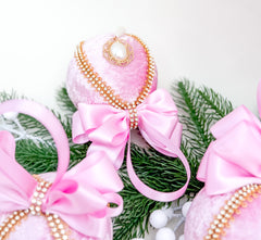 Christmas Bauble Ornament - Pink - One Piece