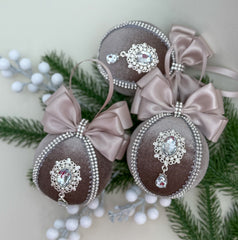 Christmas Bauble Ornament - Brown Mocha  - One Piece