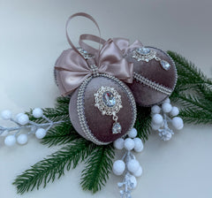 Christmas Bauble Ornament - Brown Mocha  - One Piece