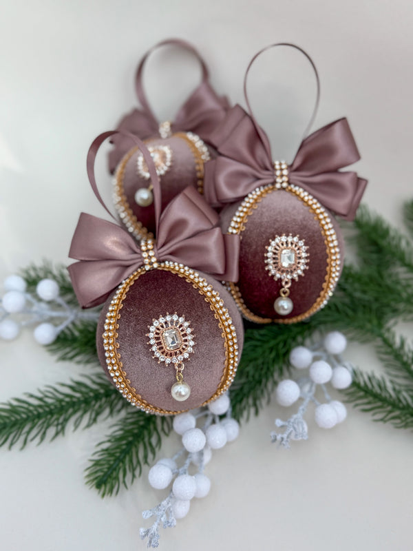 Christmas Bauble Ornament - Brown Chocolate - One piece