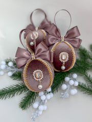 Christmas Bauble Ornament - Brown Chocolate - One piece