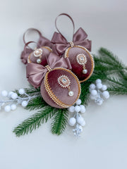 Christmas Bauble Ornament - Brown Chocolate - One piece
