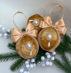 Christmas Baubles -Gold - One piece