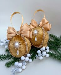 Christmas Baubles -Gold - One piece
