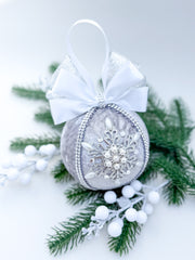 Christmas Baubles - Silver Snowflake - One Piece