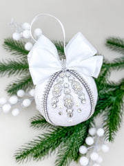 Christmas Bauble Ornament- White  - One Piece