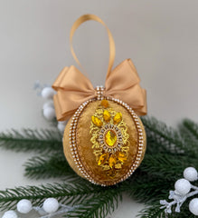 Christmas Baubles -Gold - One piece