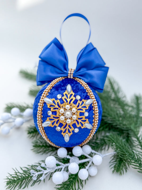 Christmas Baubles - Blue Snowflake - One piece