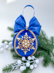 Christmas Baubles - Blue Snowflake - One piece