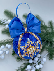 Christmas Baubles - Blue Snowflake - One piece