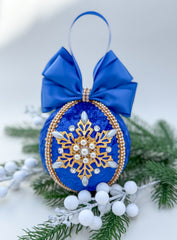 Christmas Baubles - Blue Snowflake - One piece