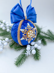 Christmas Baubles - Blue Snowflake - One piece