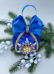 Christmas Baubles - Blue Snowflake - One piece
