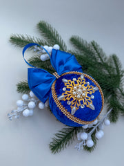 Christmas Baubles - Blue Snowflake - One piece