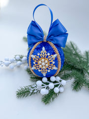 Christmas Baubles - Blue Snowflake - One piece