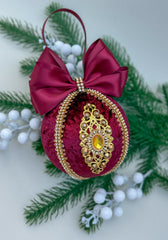 Christmas Baubles - Burgundy- One Piece