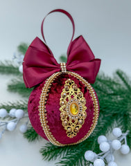 Christmas Baubles - Burgundy- One Piece