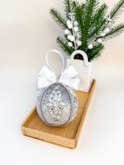 Christmas Baubles - Silver- One Piece