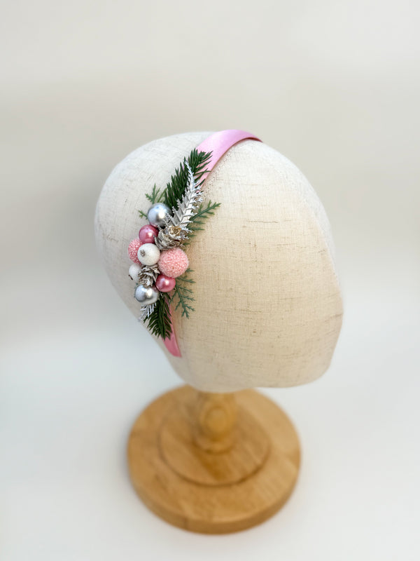 Pink Christmas headband