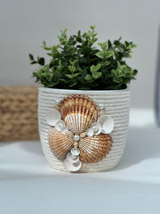 Indoor plant pot with shells Gabificent