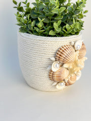 Indoor plant pot with shells Gabificent
