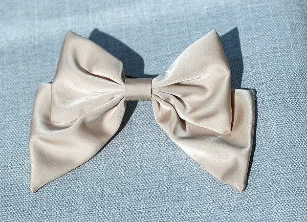 Large hair bow “Beige” - Gabificent