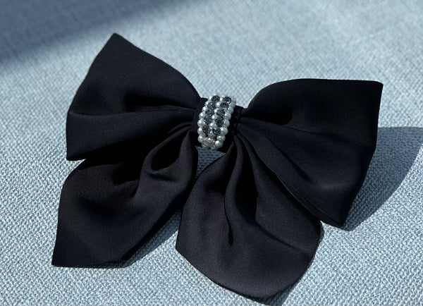 Large hair bow "Black" - Gabificent