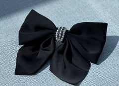 Large hair bow "Black" - Gabificent