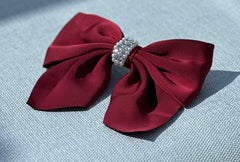 Large hair bow “Dark red” - Gabificent