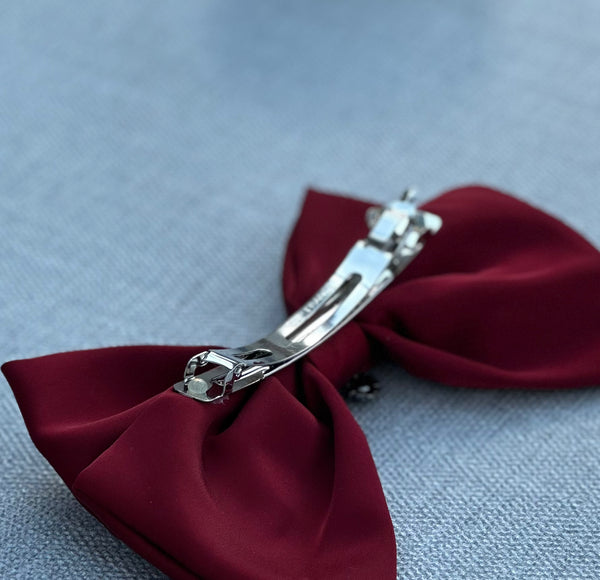 Large hair bow “Deep red” - Gabificent